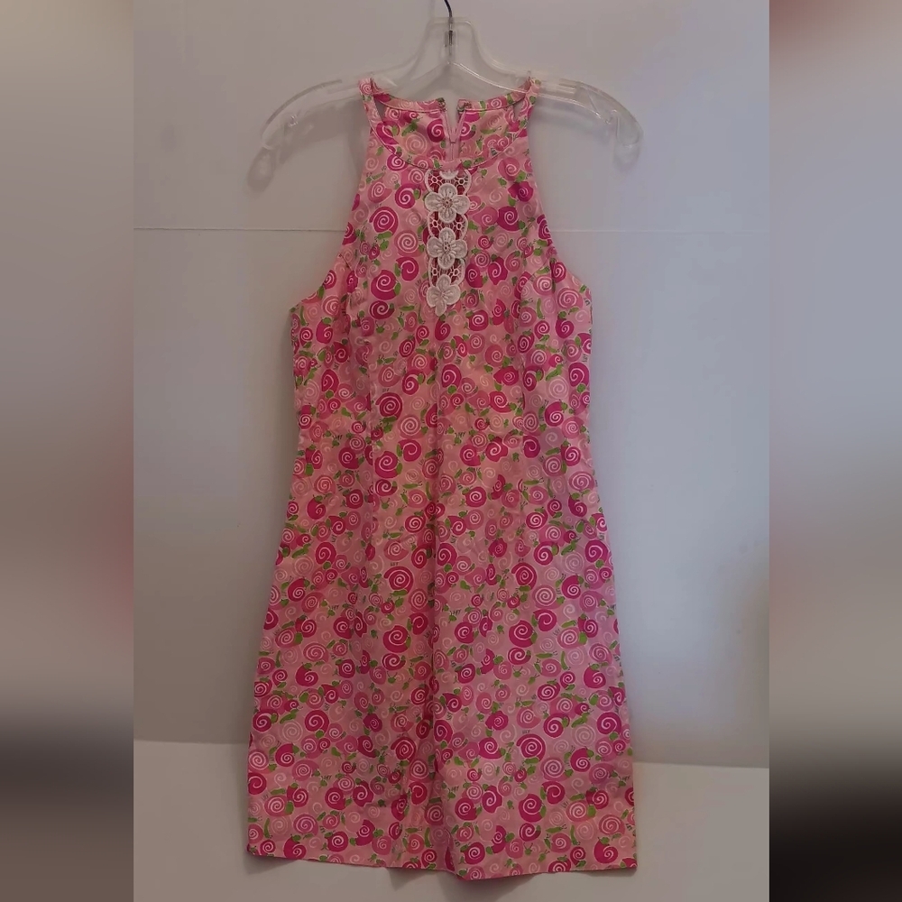 LILLY PULITZER PINK &  WHITE SWIRL  DRESS
